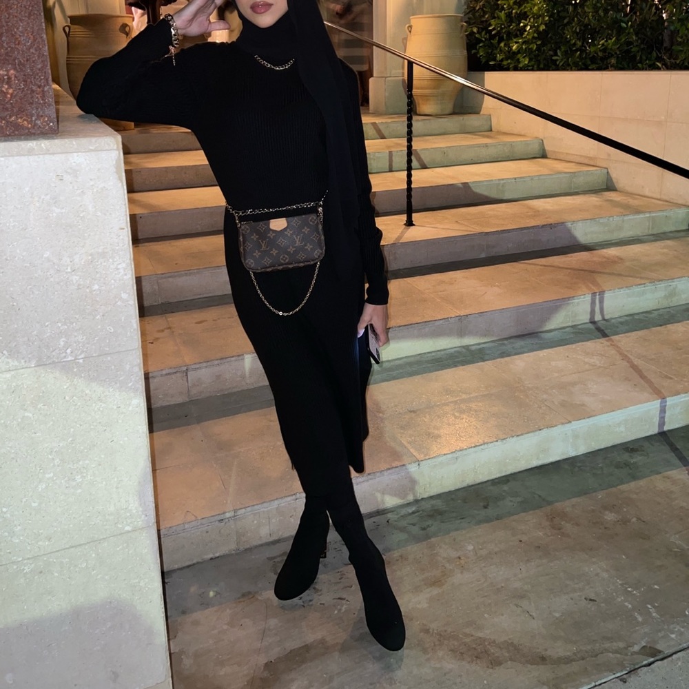 Worn once. Sweater Dress perfect with boots.